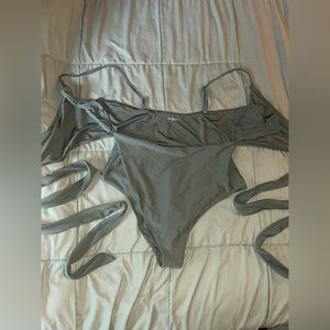 AERIE WRAP PLUS SIZE SWIMSUIT SAGE GREEN